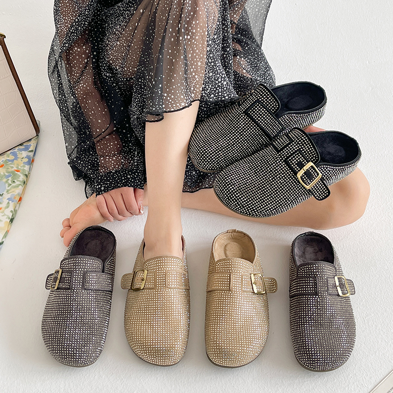 Women Slippers Crystal Chunky Outdoors Shoes for Women Summer House Luxury Beach Designer Sandals Slides Women Zapatos De Mujer