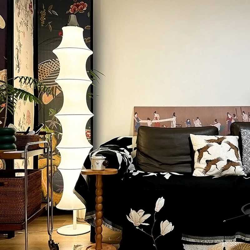 Nordic Minimalist Fabric Wabi Sabi Led Floor Lamp Japanese Silk Floor Lamp Living Room Home Decor Bedroom Corner Bedside Lamp M251119