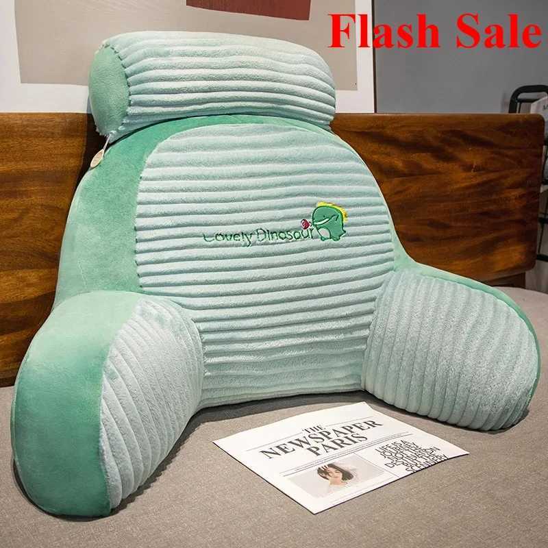 2025 new Flash Sale fluffy striped cartoon waist sofa throw cushion bed reading bed waist padM251119