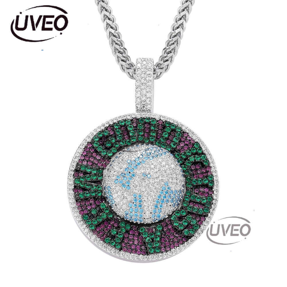 Luxury designer Ma Siwei's rotating hip hop pendant, sterling silver ice out of VVS Moissanite personalized hip hop trend men's and women�