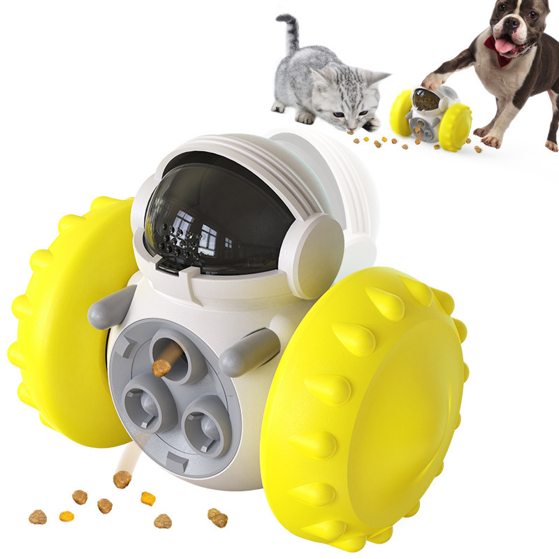 Pet Food Tumbler Slow Feeding Toy - Durable Interactice Treat Dispenser for Dogs & Cats