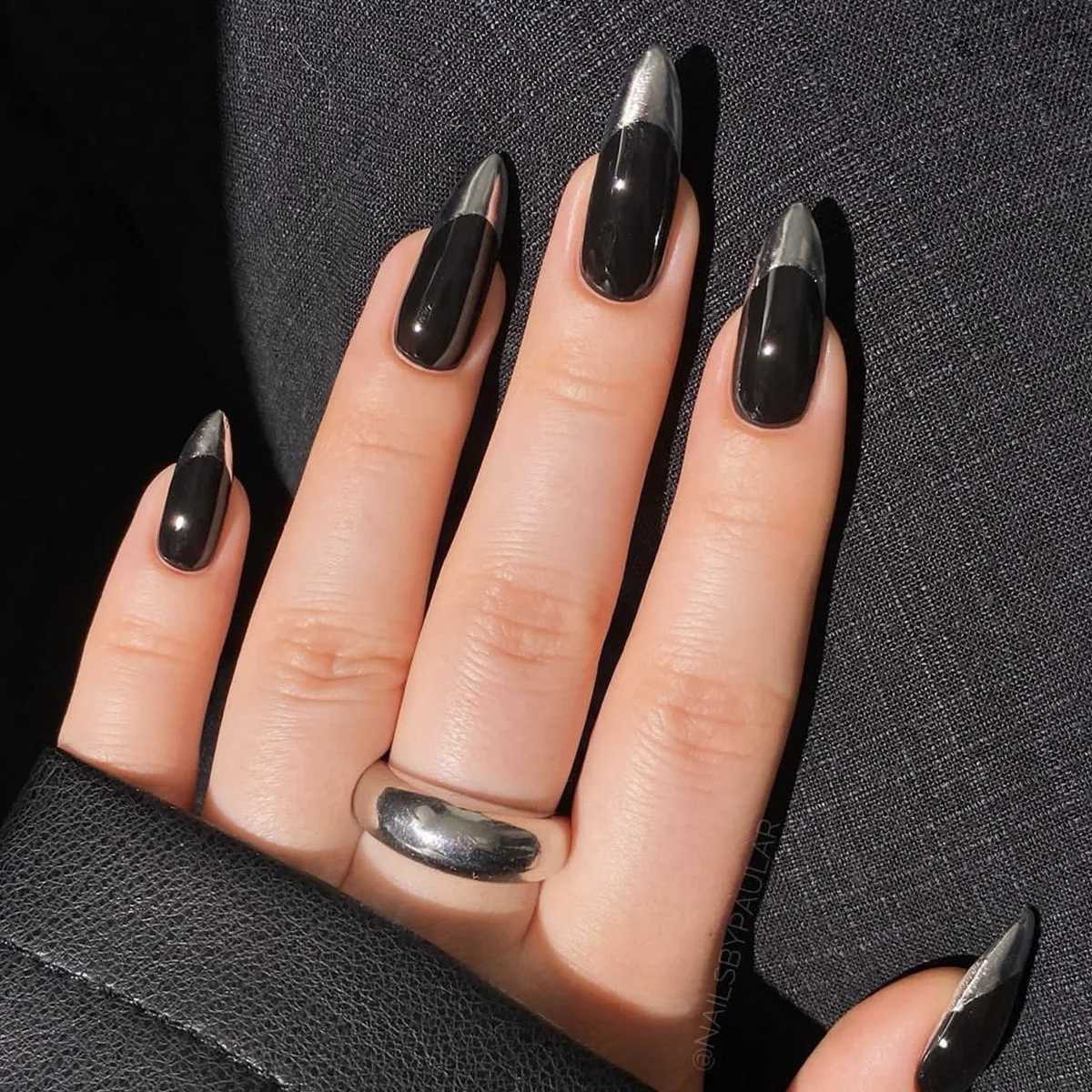 24Pcs Cute Ghost Fake Nails Long Almond Halloween Detachable Full Cover Nail Tips Press on Nails Finished Fingernails Nail ArtT251118T251119