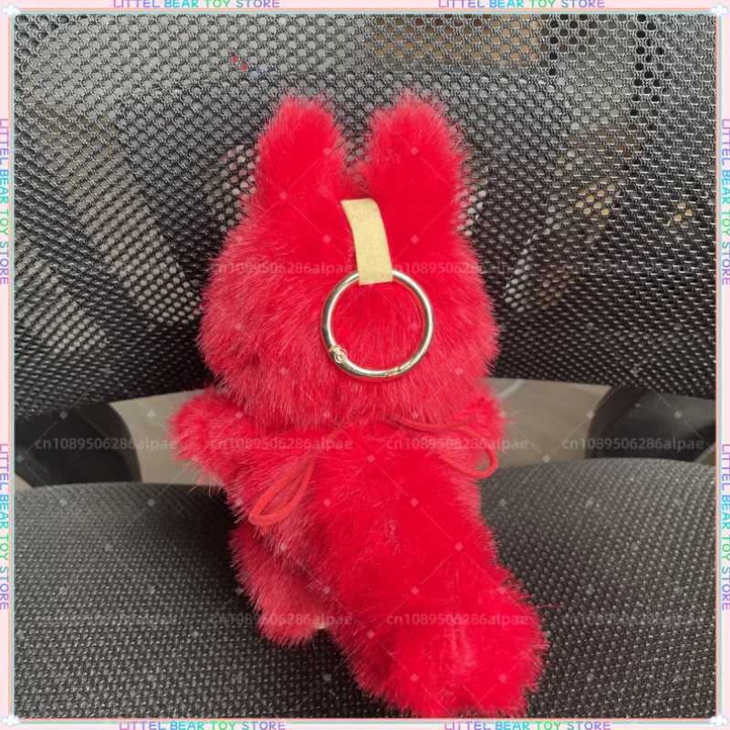Hot New Labubu Red Cat for Wealth Hand Modified Cute Doll Trend Project Placement Desktop Decoration Gift Replicas W250419