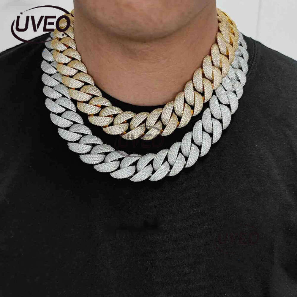 designer jewelry moissanite Pendant Necklaces Jewelry Hip Hop Rose Gold Custom Made Name Clasp Miami VVS Moissanite Dia cuban k iced out chain