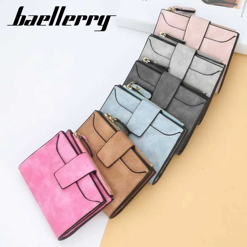 New Short Womens Wallet Card Holder with Zipper Coin Pocket Female Purse Photo Holder Simple Design for GirlsT251119