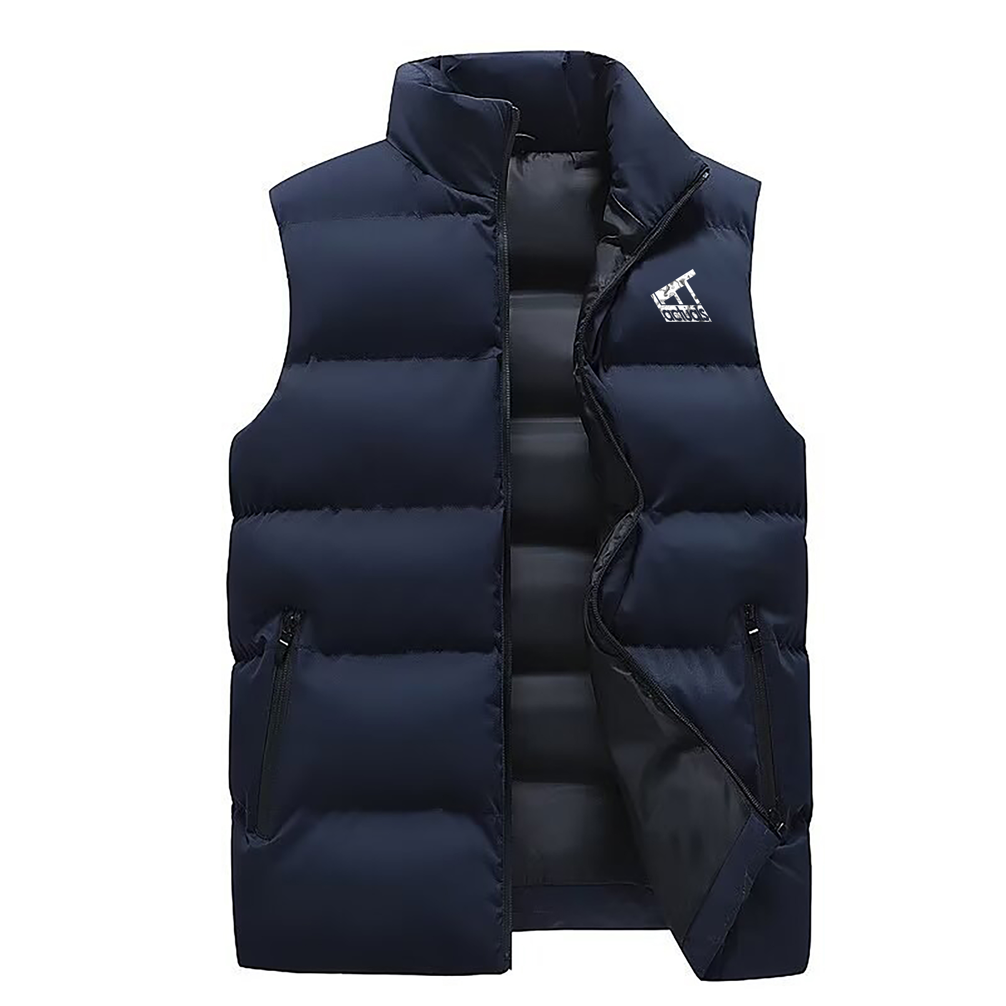 Men's Vests Men's Winter Stand Collar Fashion Vest Thickened Warm Sleeveless Jacket