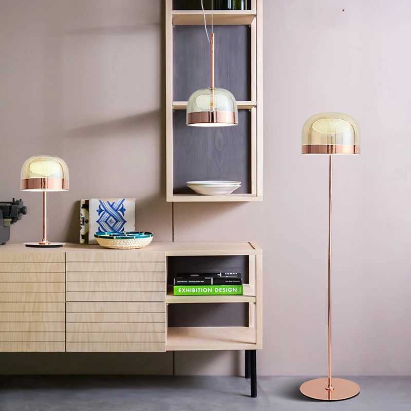 Postmodern Light Glass Floor Lamps For Living Room Designer Model Room Modern Decorative Bedside Table Lamps LED M251119