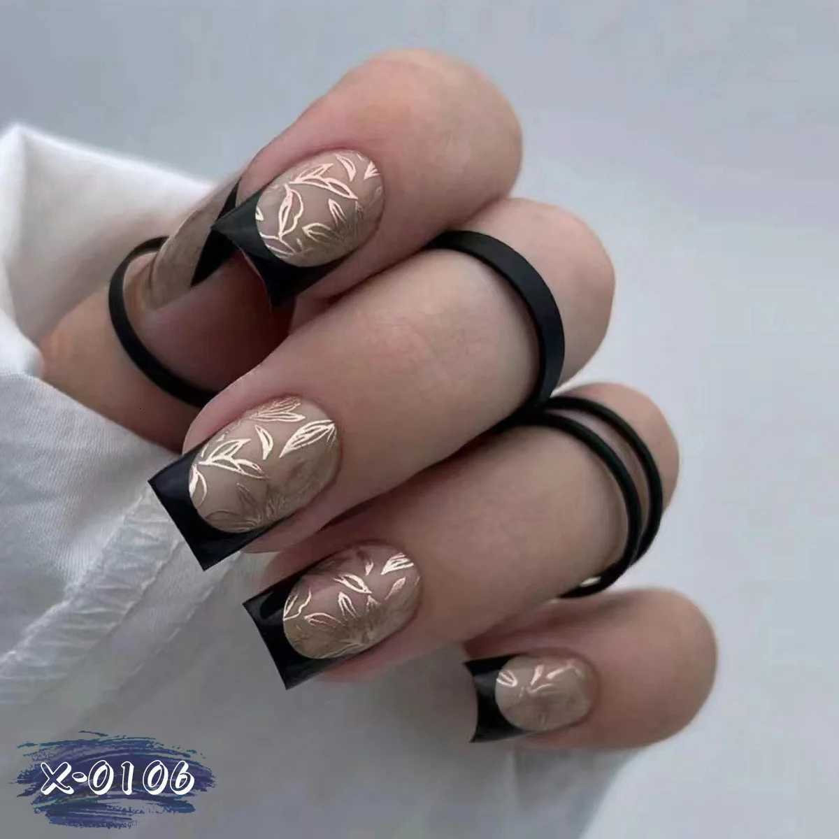 24Pcs Short Square Head False Nail with Purple Leopard Print Cats Eye Design Press on Nails Tips Reusable Full Cover Fake NailsT251118T251119