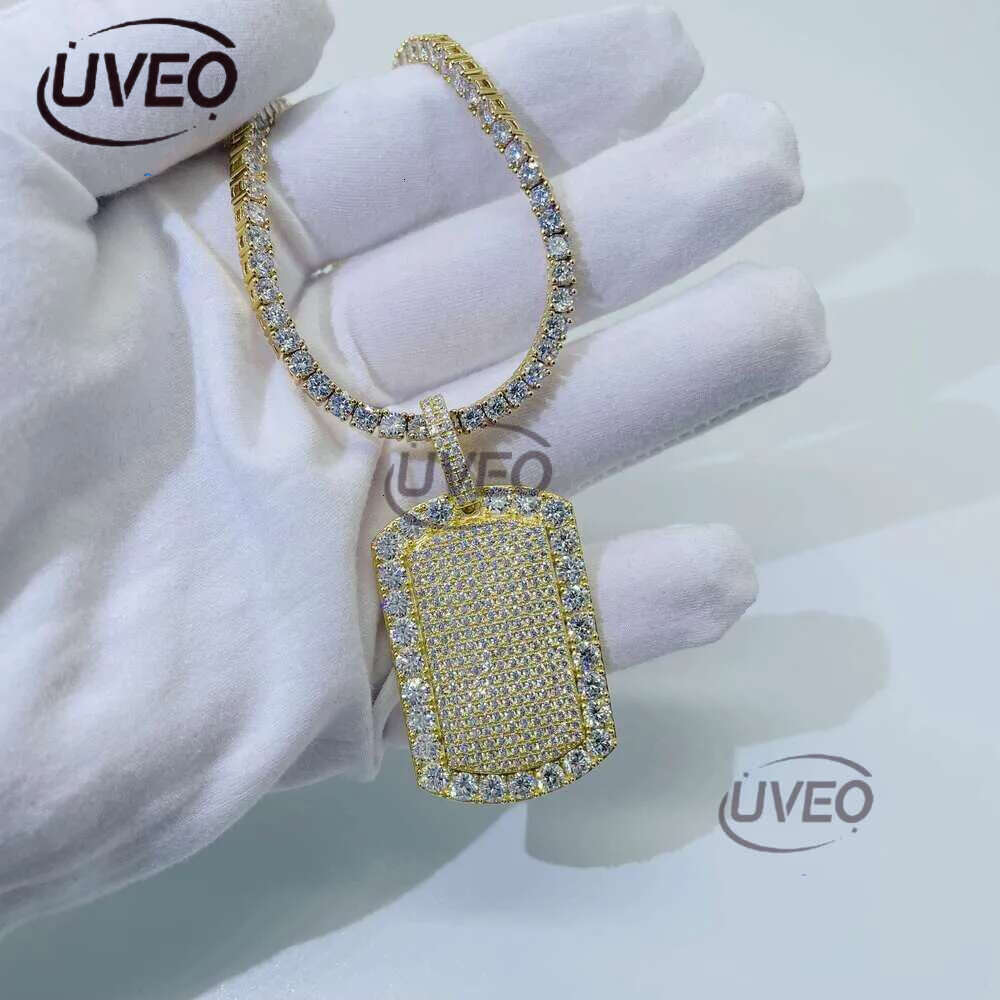 Moissanite Jewelry Hip Hop Iced Out Dog Custom Necklace Pendant Pass Tester