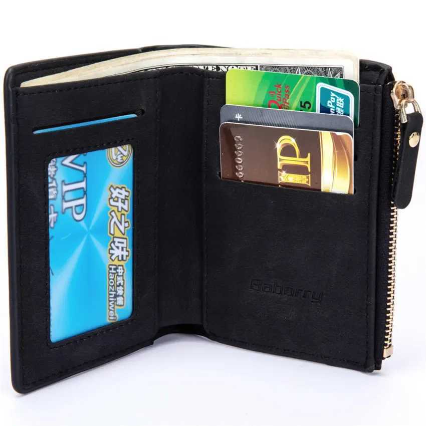 Personalized photos Men Wallet Zipper Wallets Short Wallet Vintage Mens Moeny Bag Leather Business Male Coin Purse Card HodlerT251119