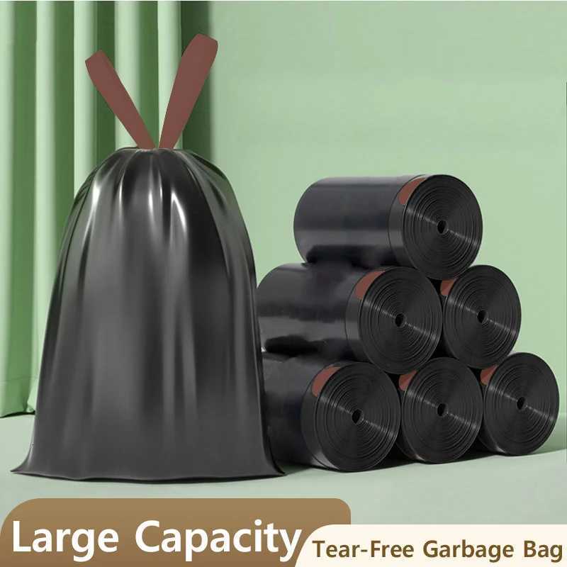 100PCS Drawstring garbage bag no tear thickening automatic closing garbage bag kitchen bedroom bathroom garbage bag C251119