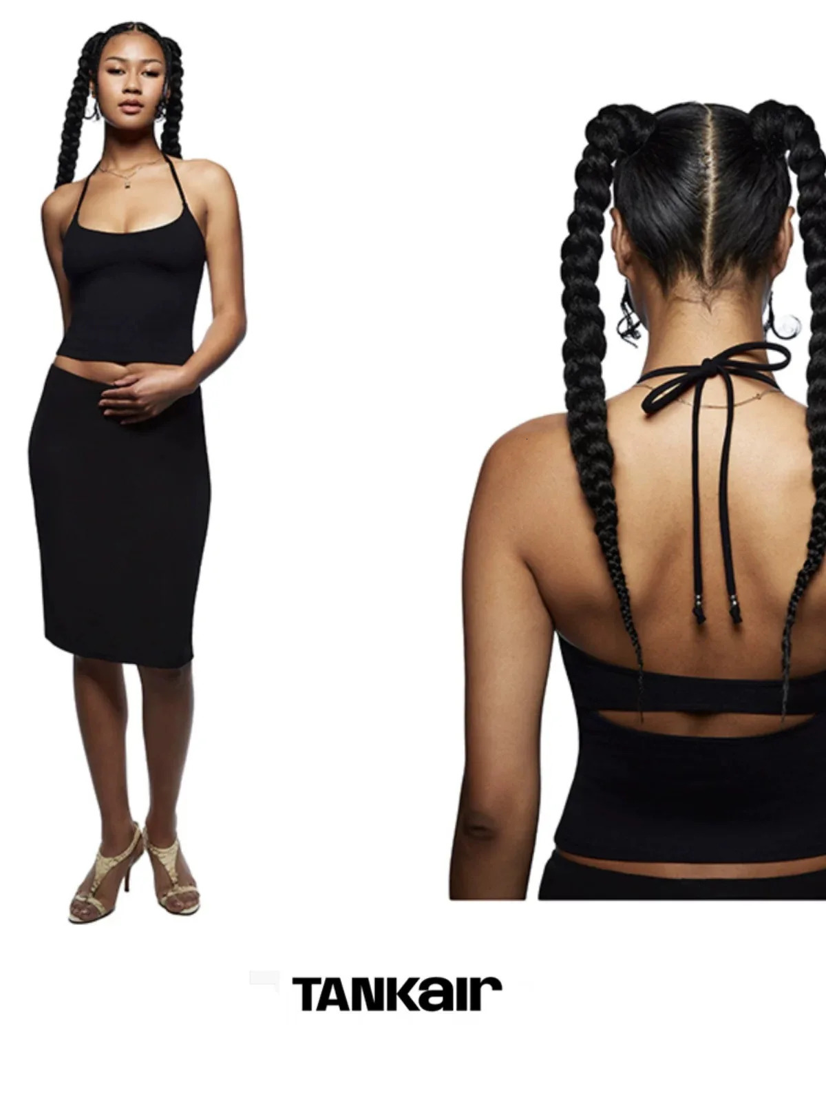 The summer tank can be used for fitness clothing weight loss and slimming with high elasticity camisoles necklaces tight tops 250418