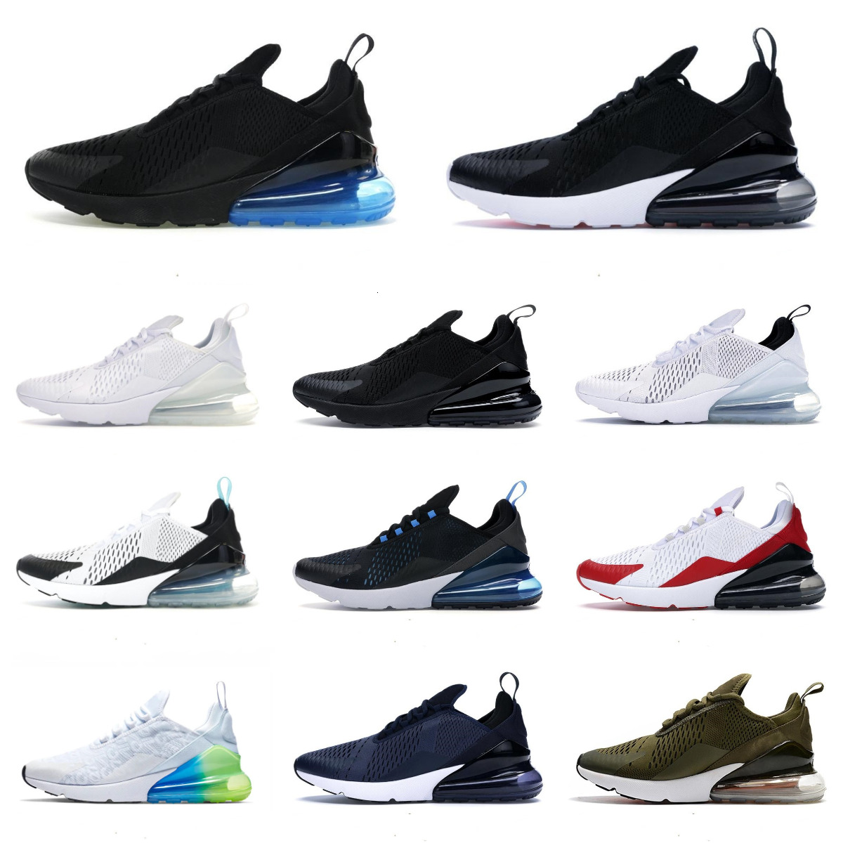 Trainers 270 React 270s Sports Shoes Men Triple Black Core White Dusty Cactus Multi Brown Cactus Jack Photo Blue Jogging Shoe Platform Total Orange Designer Sneakers