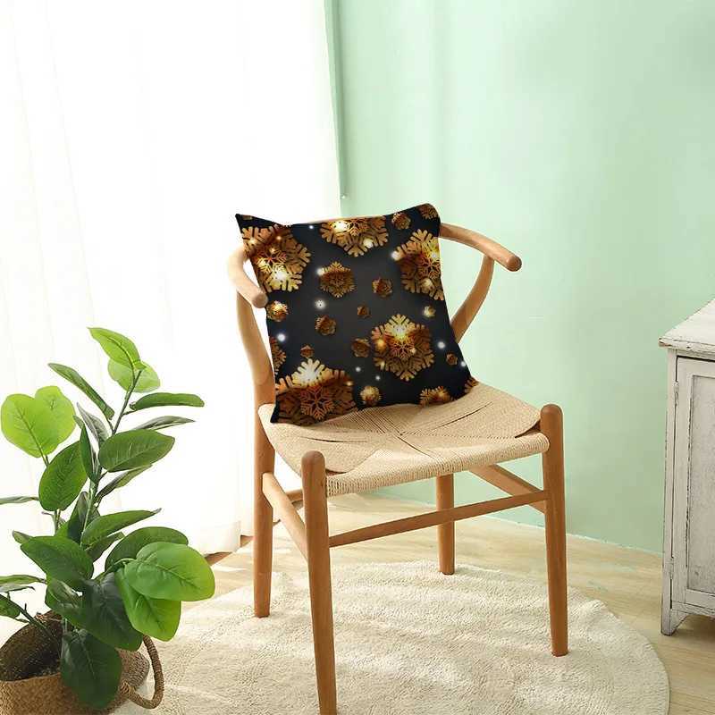 Black Gold Series throw covers with digital printing of short plush fabric Car-shaped sofa cushion for office Home decorM251119
