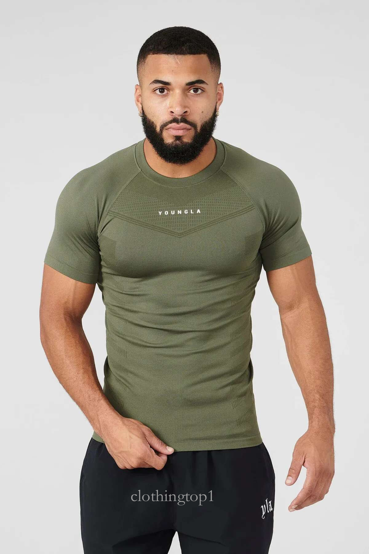 Young La Shirt Men's T Shirts T-Shirt Designer Young La Sports Fitness Quick Drying Breathable Stretch Clothes Outdoor Running Basketball Jogger 4d6