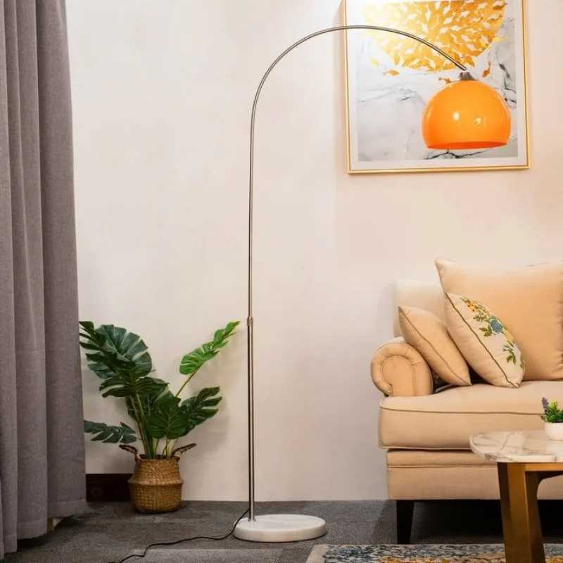 Nordic Led Floor Lamp Living Room Bedroom Stainless Steel Tall Floor Light Personality Curved Glass Standing Lamps M251119
