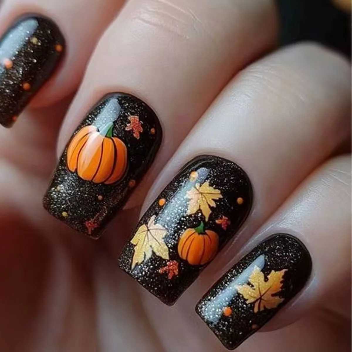 24pcs Finished False Nail Art Mid-length Ballet Nails Sets Press on Glitter Flower Design Fake Nails Set Acrylic Coffin ManicureT251118T251119