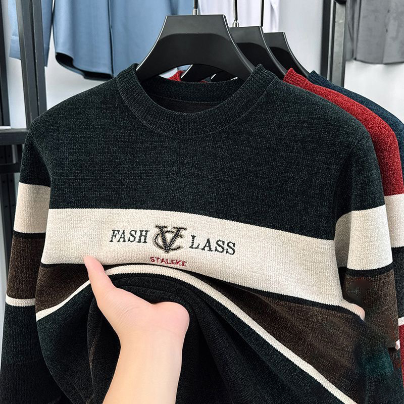 OLOEY designer sweater men Long Sleeves Casual Luxury christmas Sweater men's warm knitted sweater Long Sleeve self-cultivation sweaters Autumn T