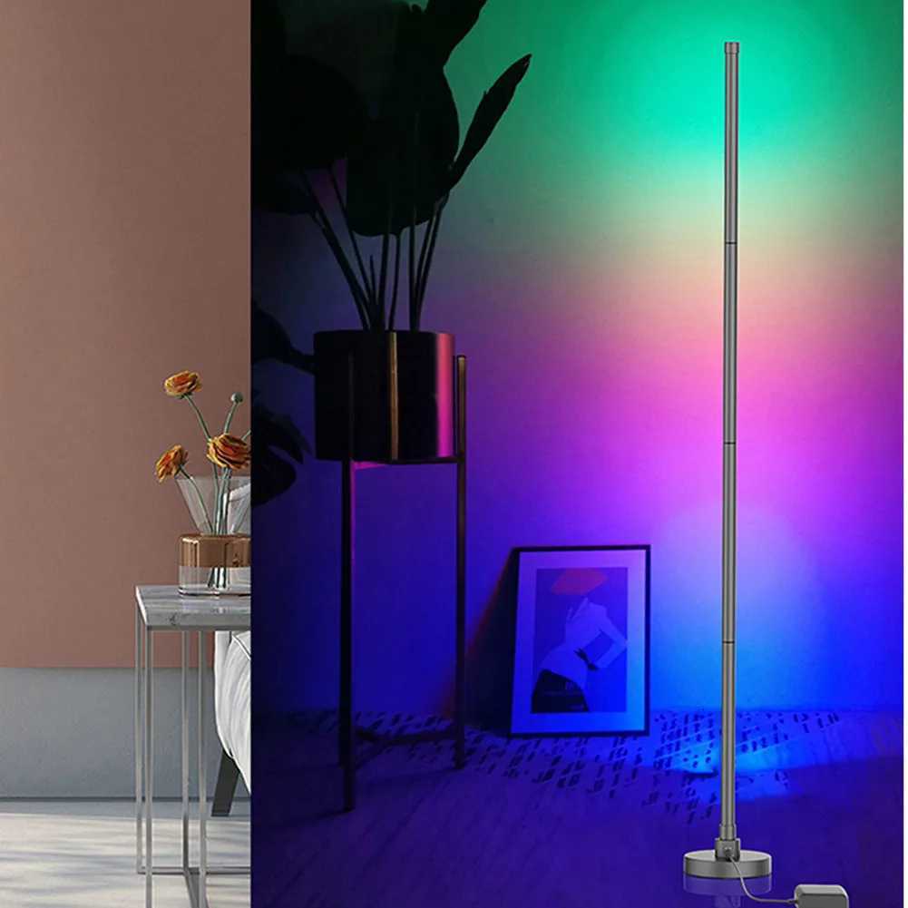 Modren LED Floor Lamps RGB Dimmable Indoor Lighting with Remote Control and App Music Mode 16 Million Colours for Home Decor M251119