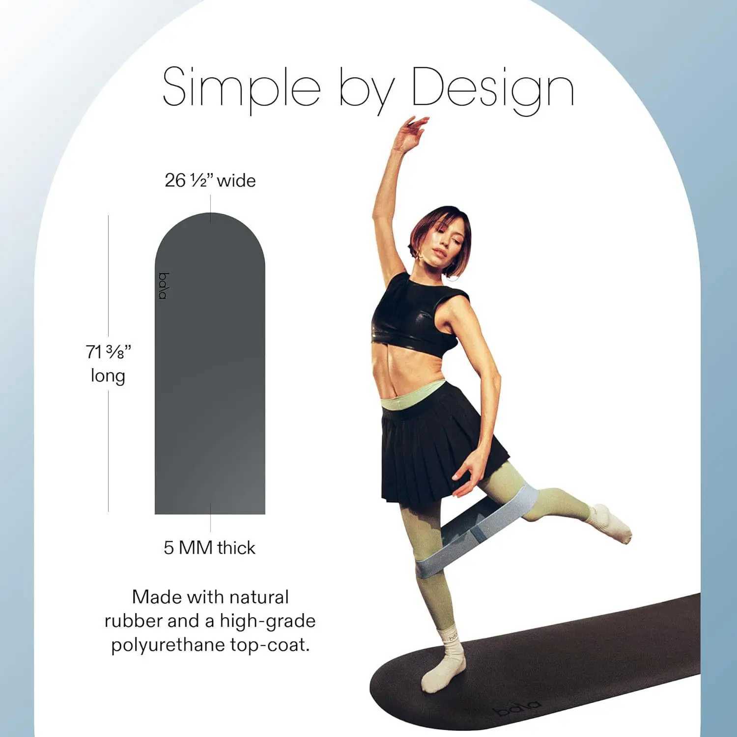 Oval yoga mat upgraded coconut fiber Pu rubber yoga mat contrasting color anti slip arch shaped oval yoga matXJ250419
