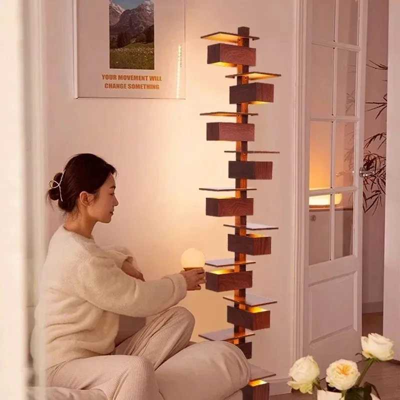 Taliesin Designer Floor Lamps Nordic Wood Living Rooms Bedrooms Hotels Villas Decor Artistic Standard Indoor Lighting Fixtures M251119