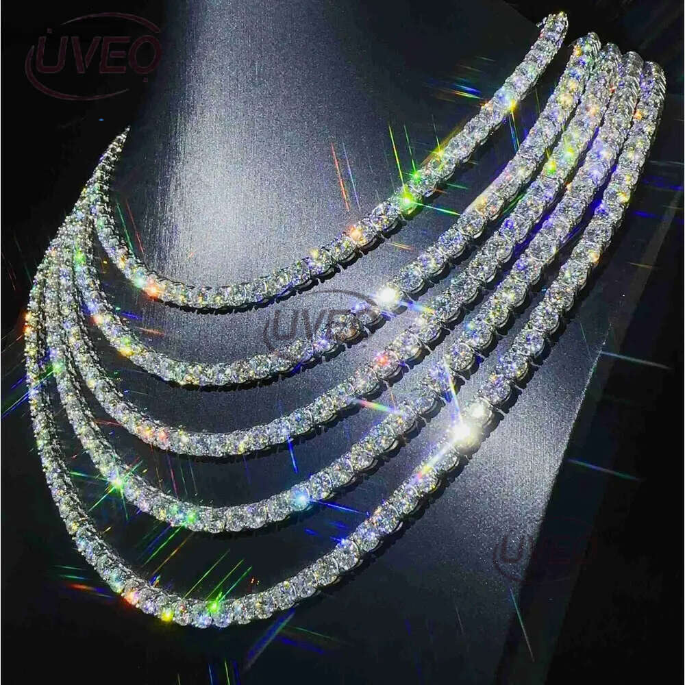 Fashion Jewelry Hip Hop Necklace Pass Dia Tester 5mm Vvs Moissanite Iced Out Tennis Chain for Men Women