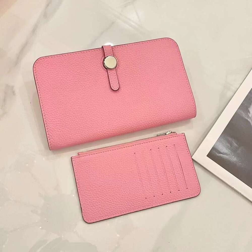 Genuine Leather Women Wallets Long Cowhide Purse High Capacity Gold/Sier Hasp Clutch Bag Brand Design Ladies Billfold