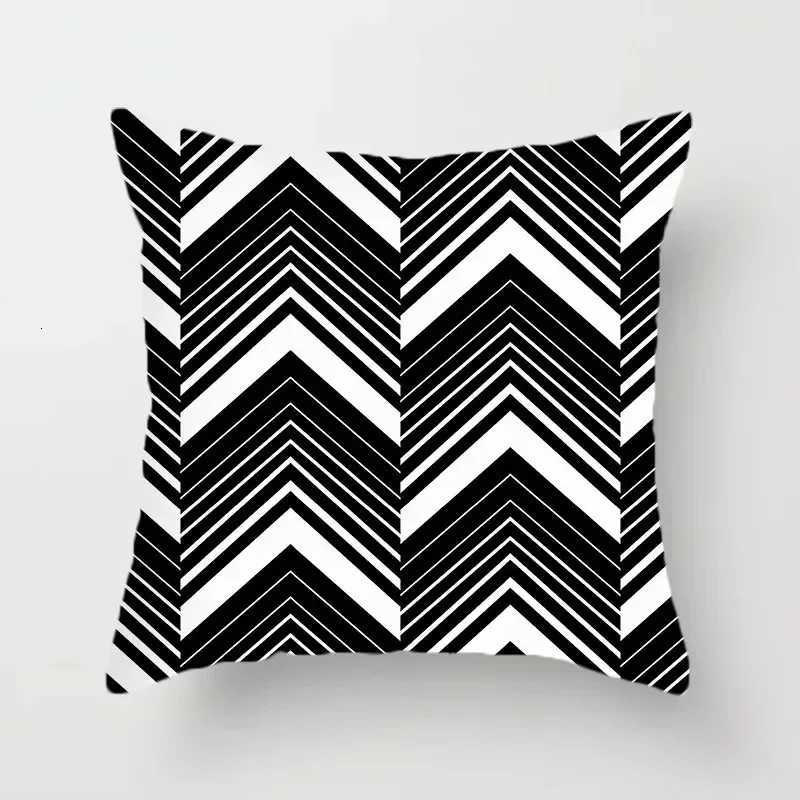Black and white CLASSic case polka dot stripes geometric pattern cushion style sofa decoration M251119
