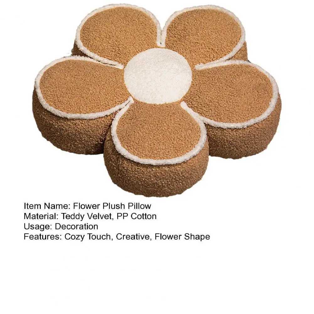 Flower Plush Sofa Back Cushion Winter Warm Floor Cushion Hip Waist Protective Stuffed Chair Seat Cushion Decor ThrowM251119