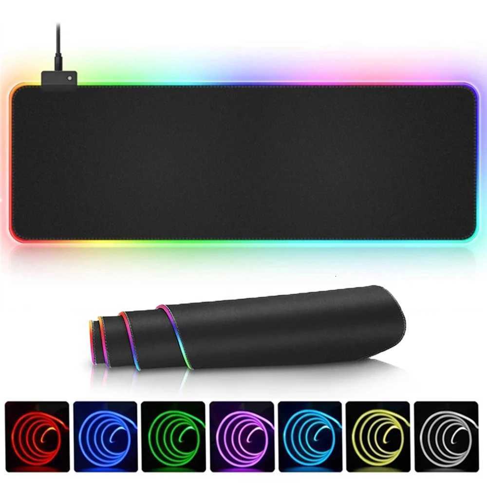 LED Light Mousepad RGB Keyboard Cover Desk-mat Colorful Surface Mouse Pad Multi-size Computer Gamer Esports Mouse Pad WaterproofM251119
