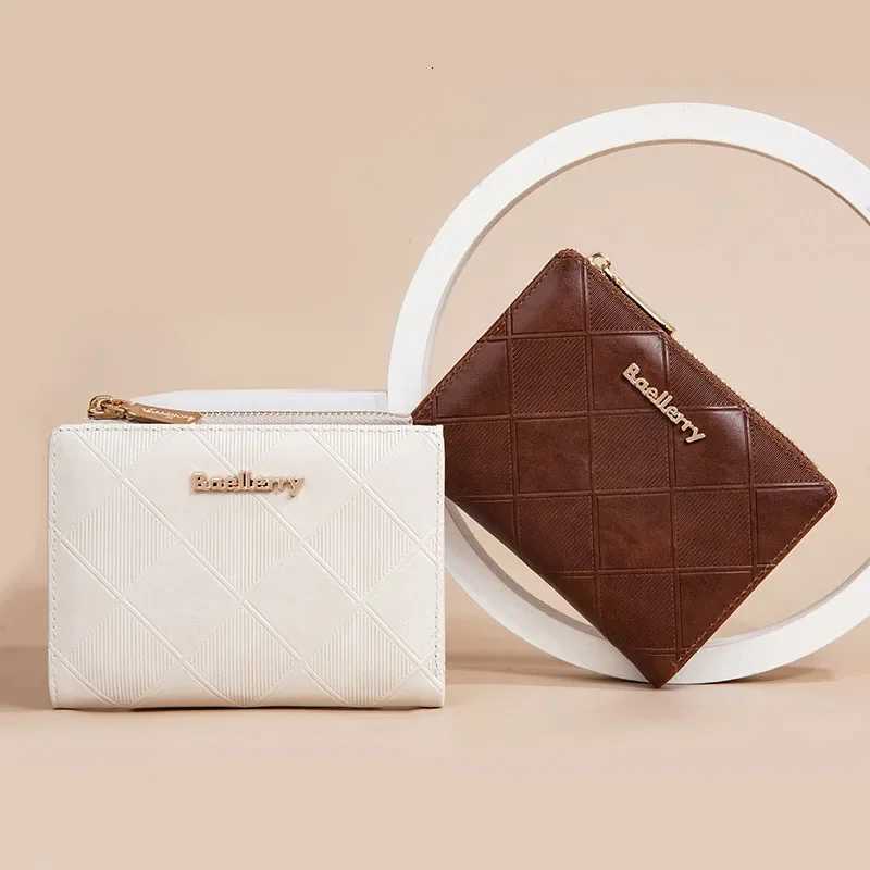 2025 New Coin Wallet Card Bag PU Leather Multi Objects Pocket Fashion Pattern Korean Minimalist Wallets Short Small Zipper PurseT251119