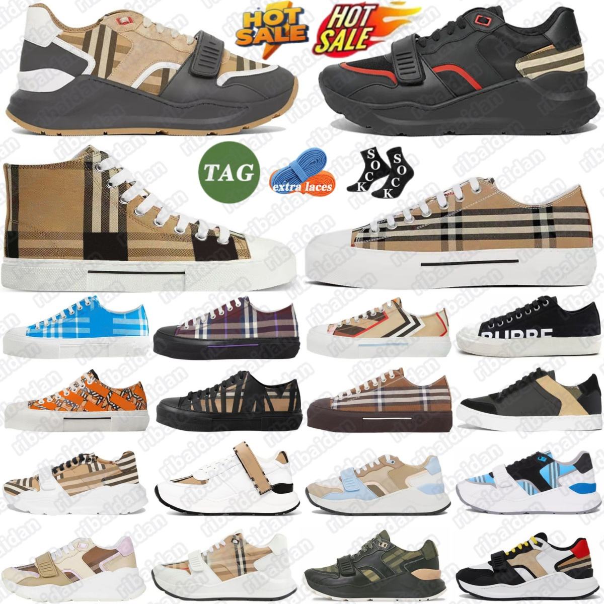 Ramsey shoes trainers designer sneakers Stevie cotton Vintage Check Archive Beige men women Suede House Leather Gabardine Print Monogra PINK #7T6Y#