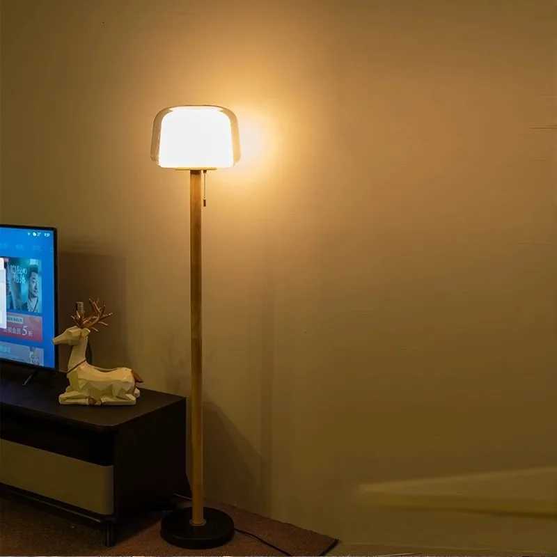 Modern Double Glass Floor Lamps Minimalist Corner Standing Lamp Sofa Home Decoration Living Room Bedroom Bedside Lamp Lighting M251119