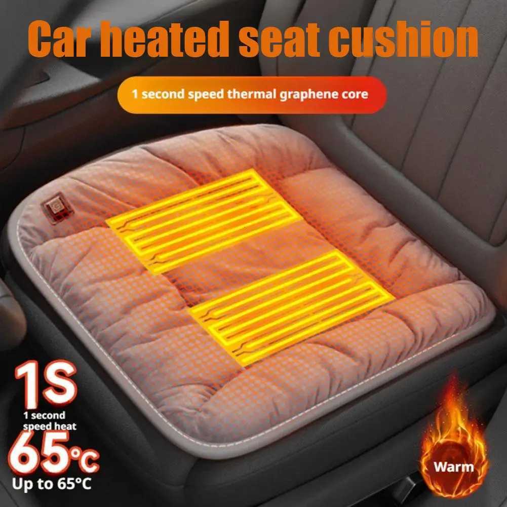 Car Heated Seat Cushion Graphene Winter Plush Seat Cushion 12V Car Universal USB Electric Heating Single-chip Pad AccessoriesM251119