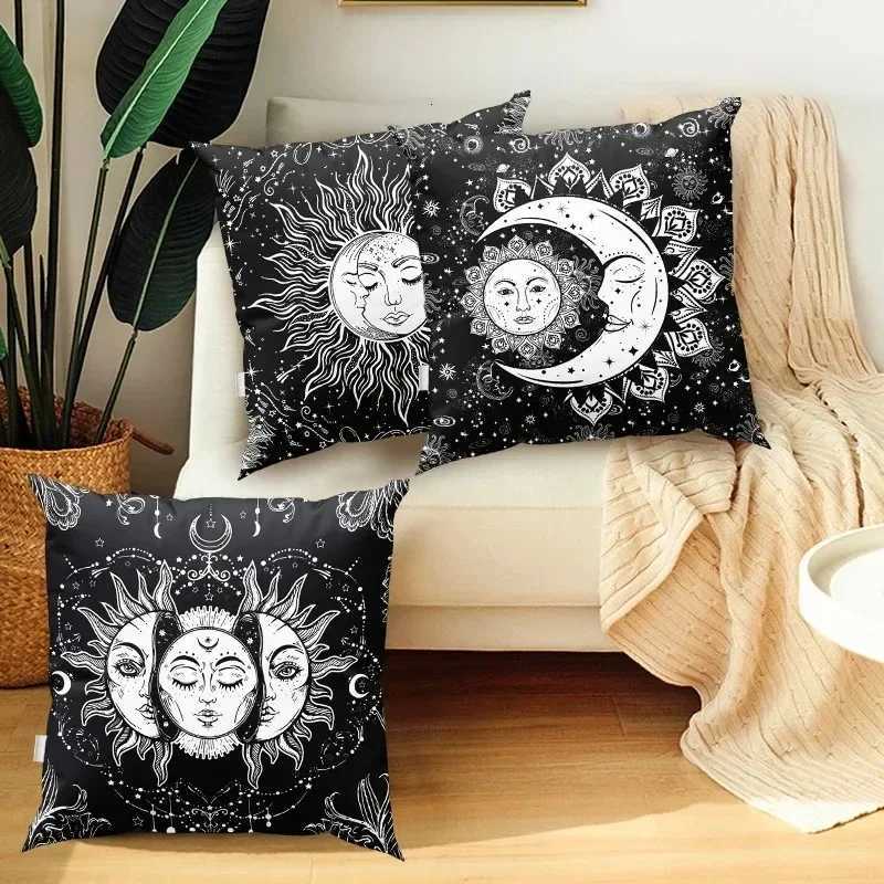 Mandala Throw s White Black Sun And Moon Cushion Cover Throw Cases Sofa Cushion Cover Tarot case Home DecorM251119