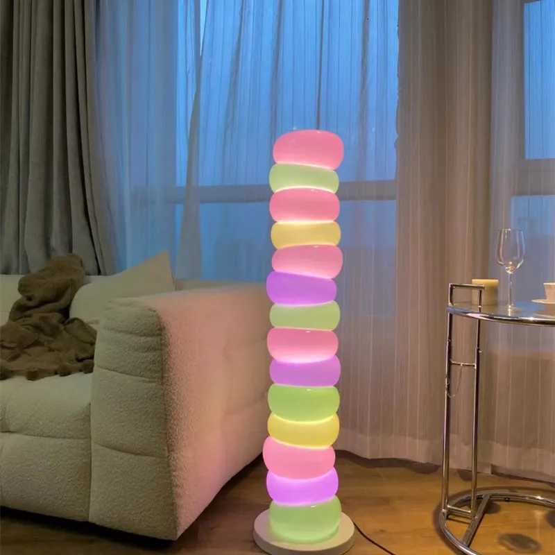 Rainbow Floor Lamp Living Room Sofa Side Standing Lamp Bedroom Lamp Candy Childrens Room Atmosphere Lamp Decorative Light LED M251119