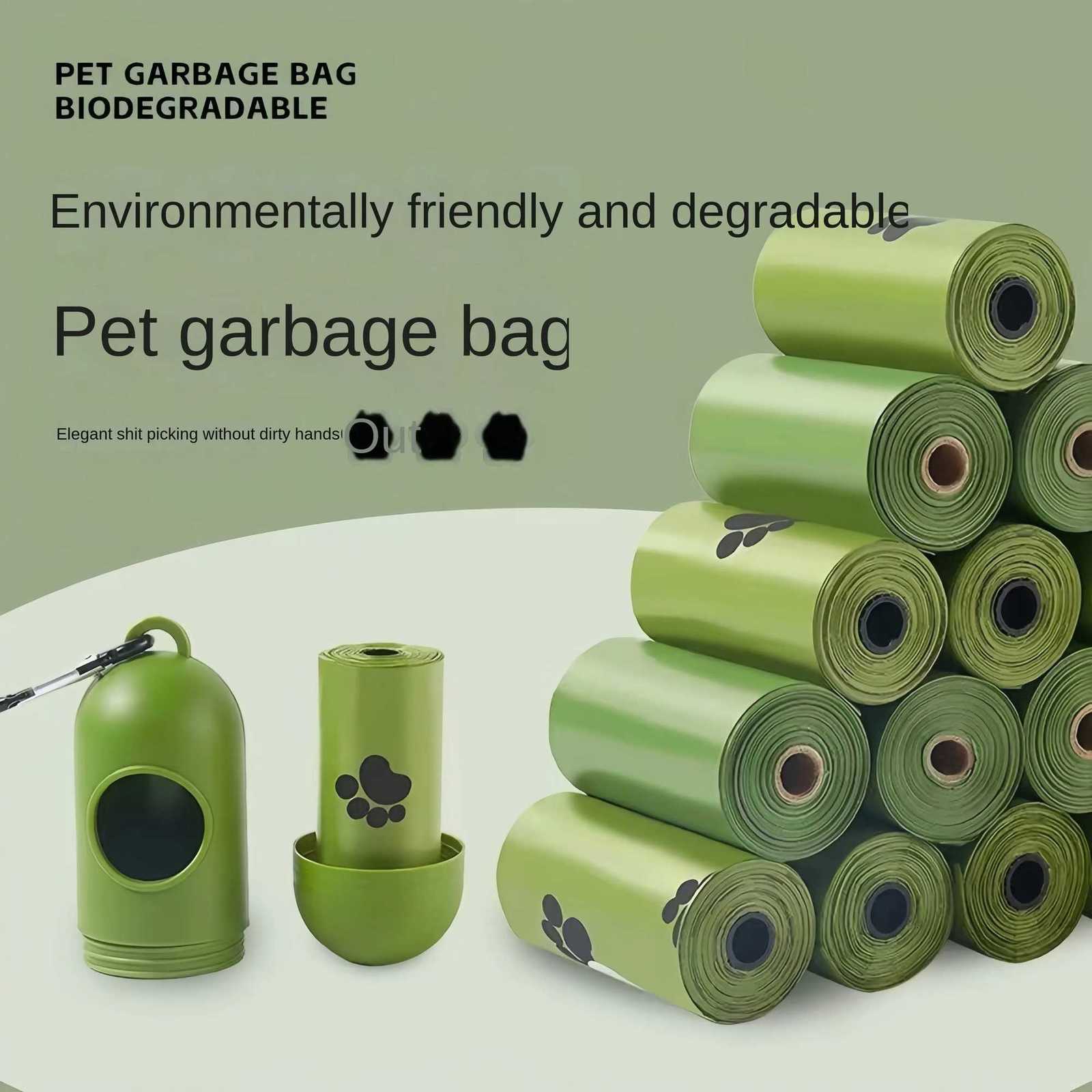 Pat Dog Poop Bag Environmental Protection Degradable Dog Cat Poop Bag Outdoor Cleaning Poop Bag Outdoor Clean Pets Supplies C251119