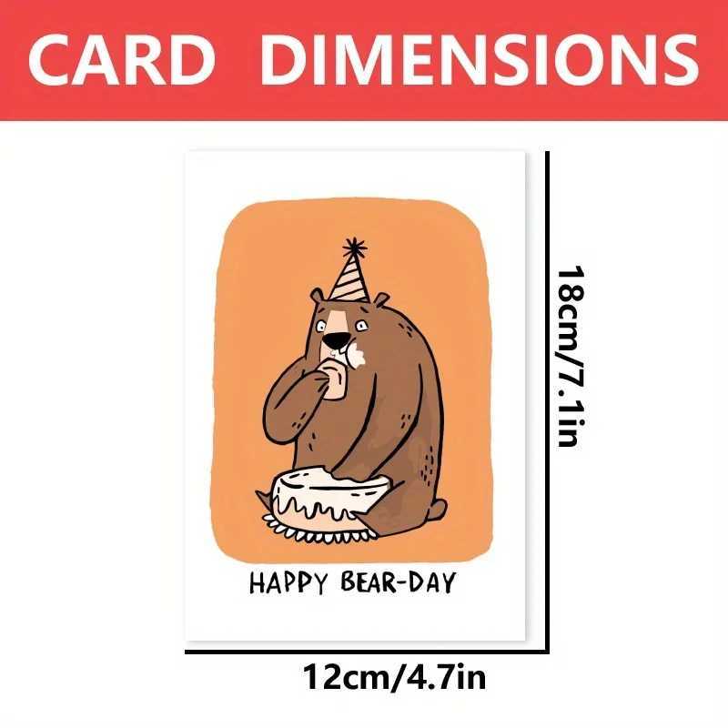 1pc happy bear pun funny happy bear day birthday card special occasion birthday card for friend G251119