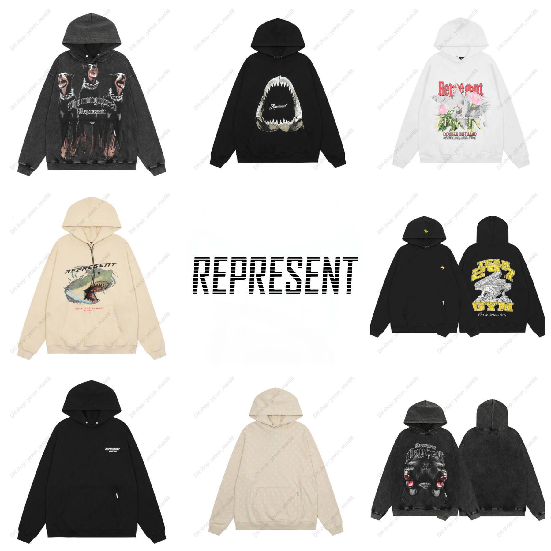 representers hoodie Mens Designer Hoodie Y2K Hoody Men Hoodies representor hoodie Designer Hoodie For Men Felpa Uomo Felpe Uomo Designer Pullover Designer tee