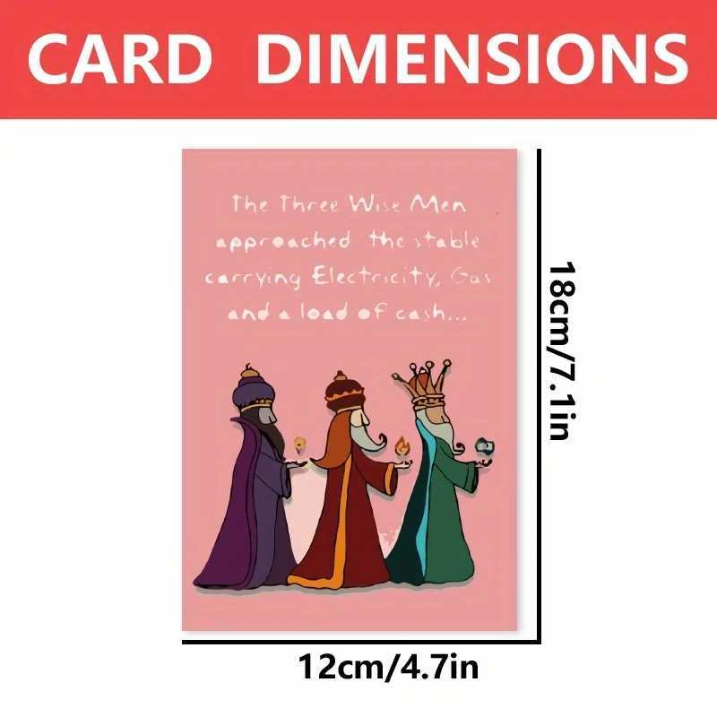 1pc Happy Christmas Time Card Merry and Bright Christmas Card December Christmas Card Funny Wise Man Christmas Card G251119