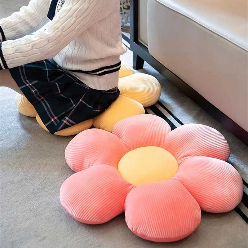 Stuffed Six Petal Flower Cushion Girly Room Decor SunflowerSetting for Kids Bedroom Seat Bay Window Pink FlowerM251119