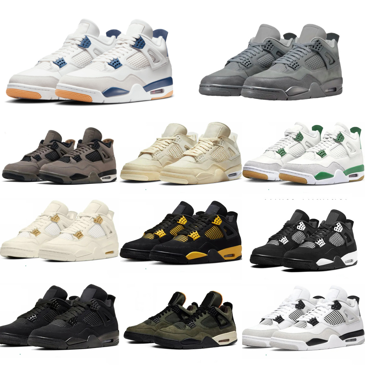 J4 4 Navy Basketball Sports Shoes Trainers 4S Jump Mens Military Black Cat 2025 Sail RetroES Red Wet Cement Thunder White Blue Undefeated Cave Stone Women Sneakers Y86