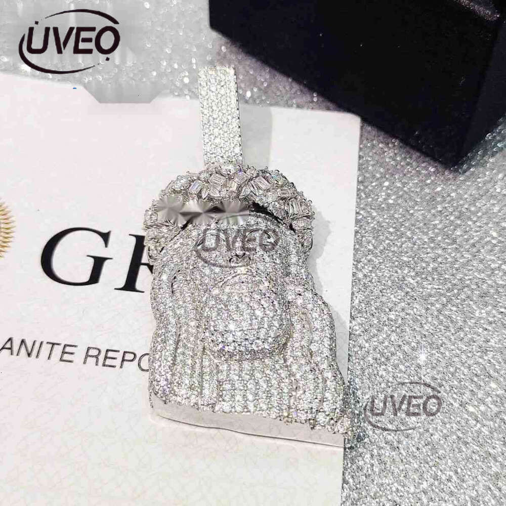 necklace moissanite chain custom pendant Pass Dia Tester FL Hip Hop Jewelry S Jesus