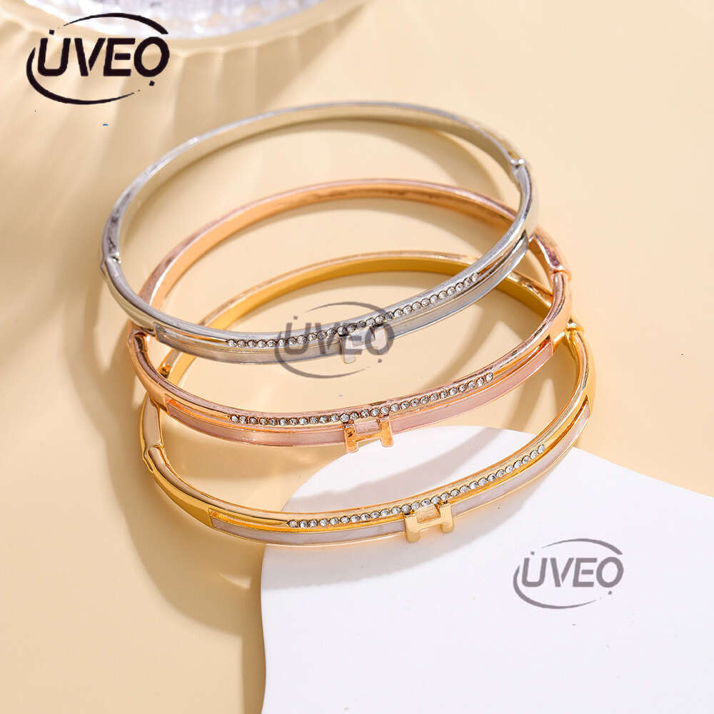2025 Ice out VVS Moisanne women's bracelet with Roman numerals, studs and letters Free delivery