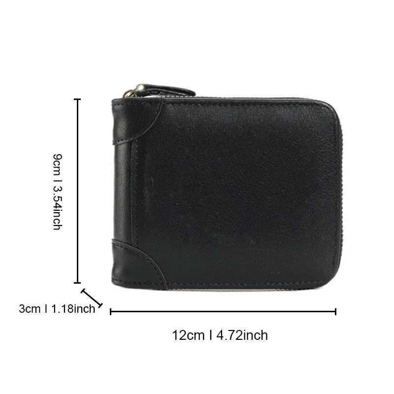 Men Zipper Wallet Money Bag Fashion Multifunctional PU Soft Leather Wallet Card Holder with Hasp Coin Pocket Purse Multi-cardT251119