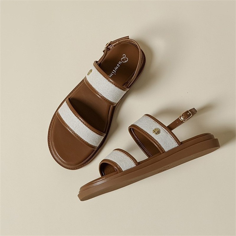 free shipping designer Sandals fashionable shoes women's summer black Low Heel Bohemian slipper