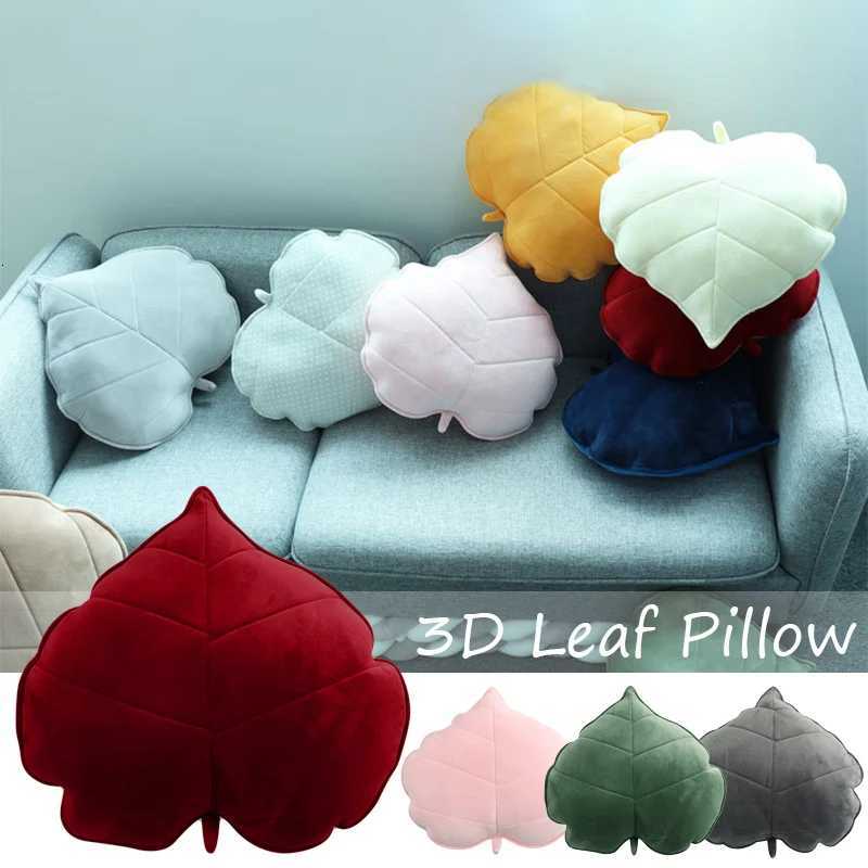 13/50cm Nordic Style 3D Leaves Soft Simulation Leaf Cushion Bedroom Back Cushion Child Bed Decor Anti-Collision M251119