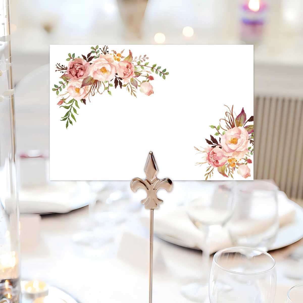10Sheets Floral Table for Weddings for Table Setting Wedding Place Cards Easy Folding G251119