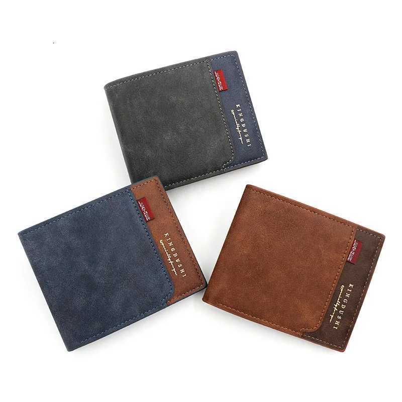 New Men Short Wallets Zipper Coin Pocket Card Holder Simple Male Purse High Quality Photo Holder Small Mens Money ClipsT251119