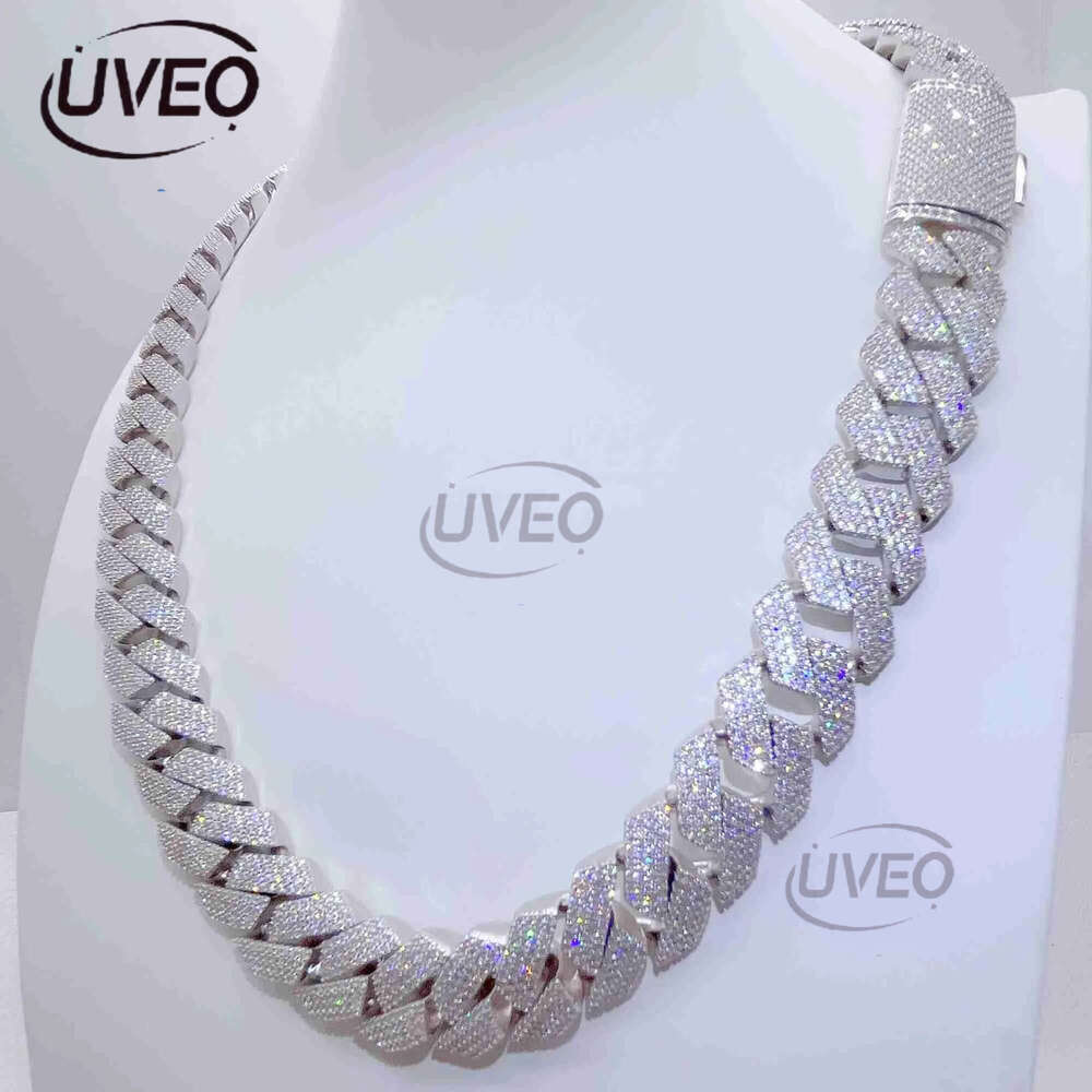 14mm necklace chainnecklace chaincuban k Horizon Iced Out Pass Dia Tester vvs Moissanite Jewelry for men moissanite chain gift